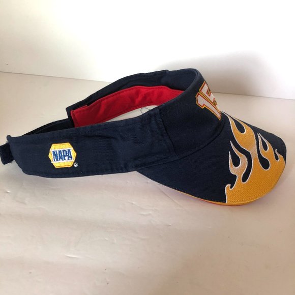 Vintage Michael Waltrip NASCAR Strap Back Blue Visor Sports Hat Chase Authentic - Picture 2 of 7